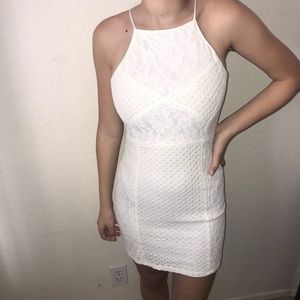 Topshop White Lace Mini Dress